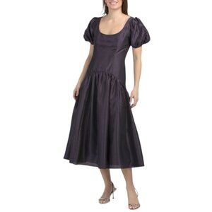 HUTCH Purple The Brighton Midi Dress